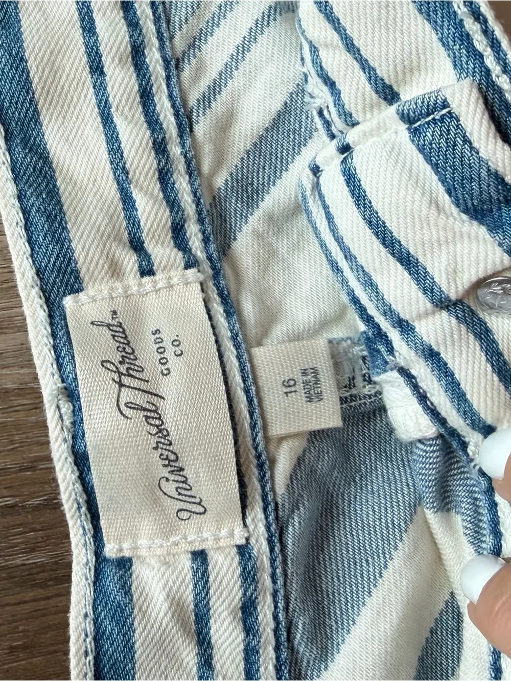 Universal Thread Blue and White Striped Mini Skirt